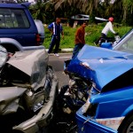 Head-on car collision